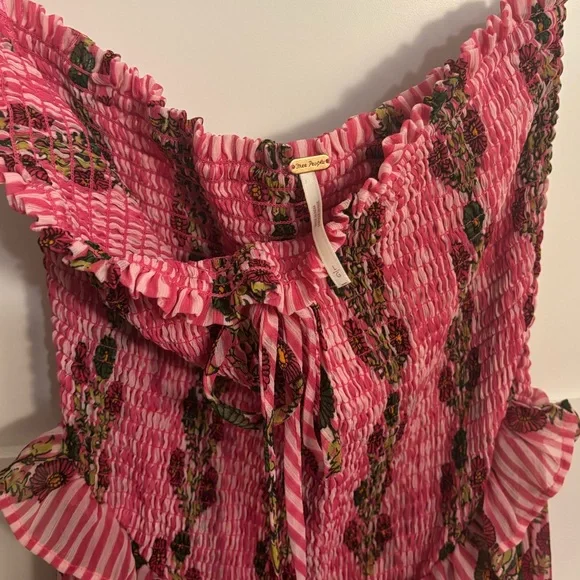 Free People Smocked strapless dress - Picture 2 of 3